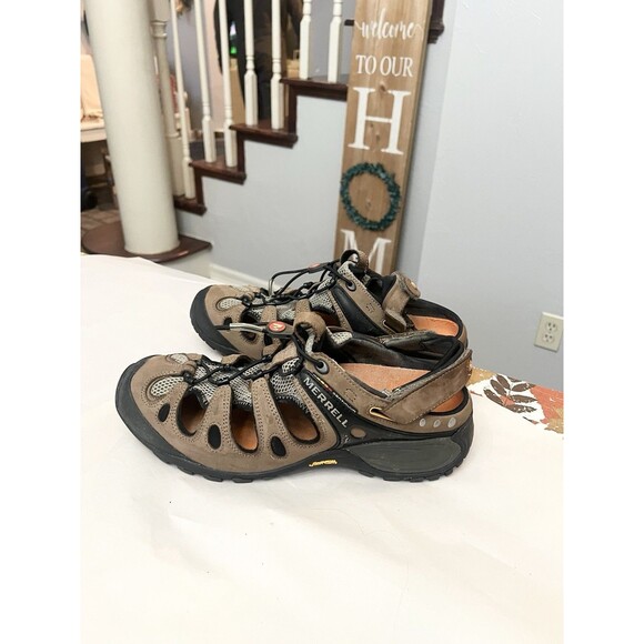 Merrell Chameleon Hex Kangaroo Vibram  performance shoes Sandals 11.5 46 Leather - Picture 1 of 8